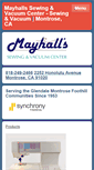 Mobile Screenshot of mayhallssewingcenter.com